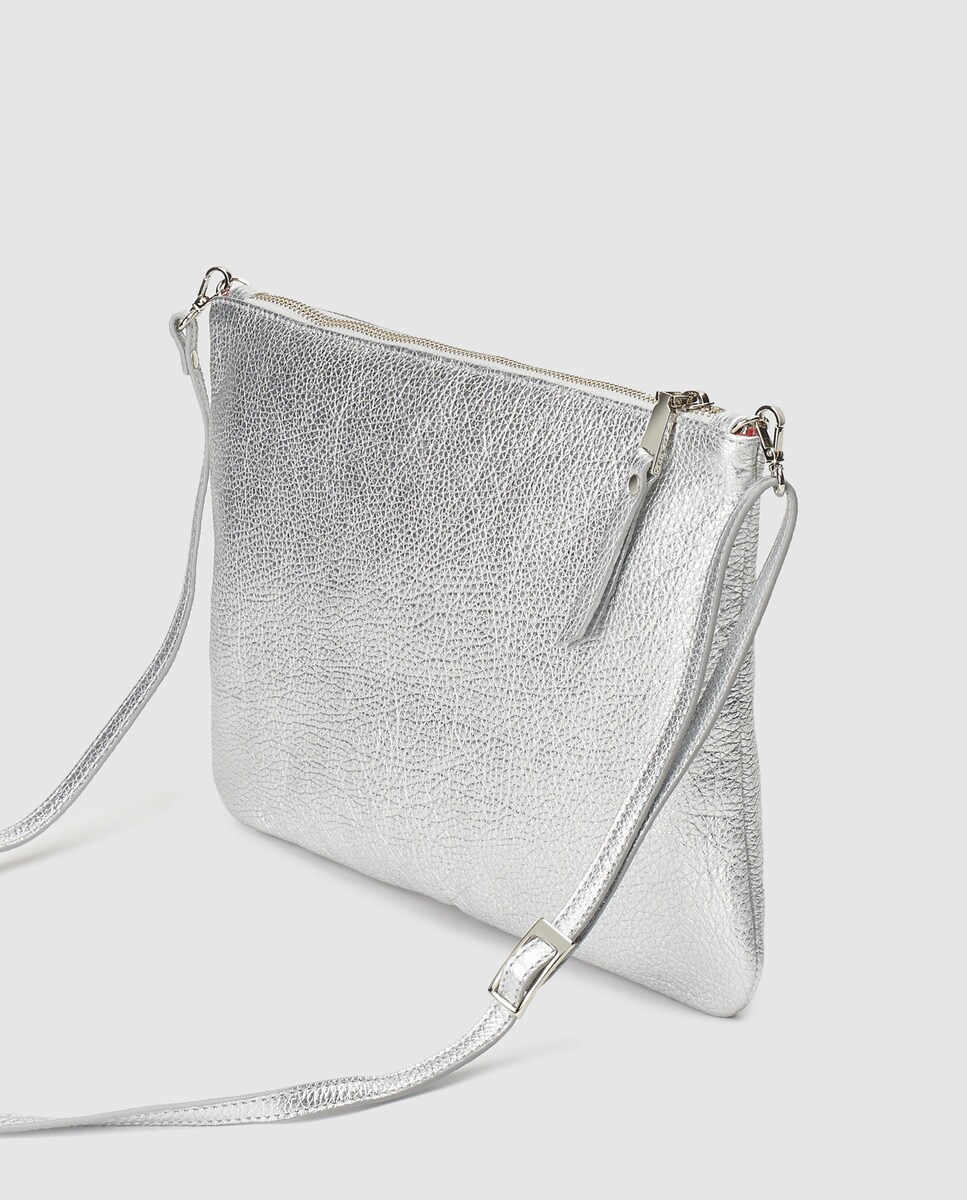 De Plata En Ollados Piel Con Lopez Velasco Cartera Mano MUVpqLSGz