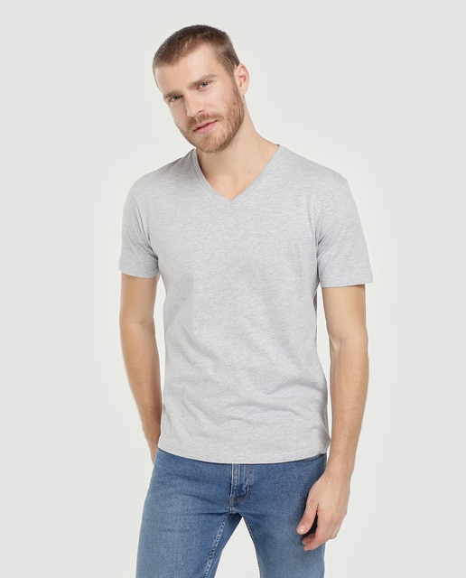 camiseta pico hombre