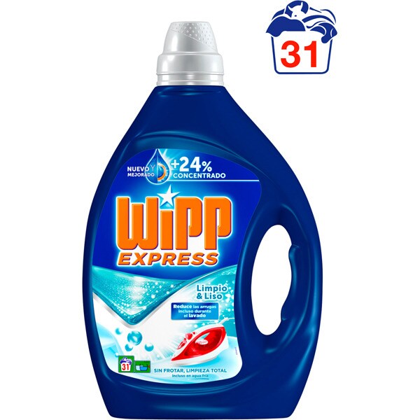 Clean & Smooth liquid washing machine detergent gel bottle 31 dose