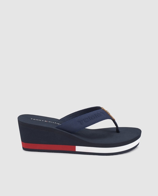 tommy hilfiger navy blue flip flops