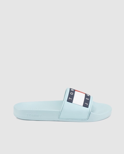 pale blue flip flops