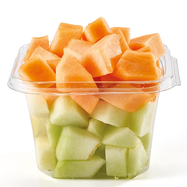 PLANETA VERDE melón galia y melón cantaloup en trozos pelados tarrina 500 g