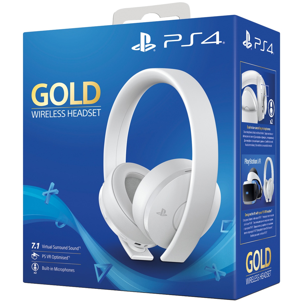 Auriculares Gold/White Wireless Headset PS4/PC/MAC