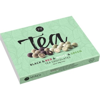 MI&CU GOURMET Konfektauswahl schwarzer, roter, weißer und grüner Tee Karton 400 g