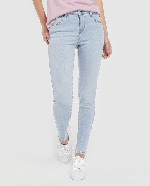 pale blue skinny jeans