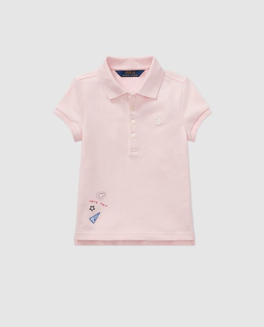 girls pink polo shirt