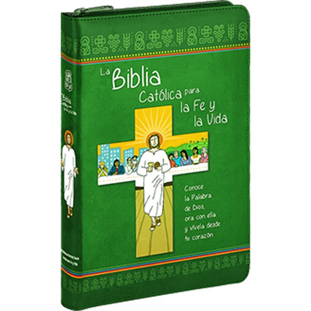 La biblia católica para la fe y la vida: Edición dos tintas / símil piel con cremallera (Lujo)