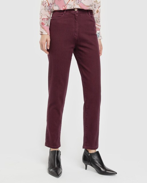 Berenjena En Roberto · Color Recto Verino De Pantalón Mujer OvH0w0Sq