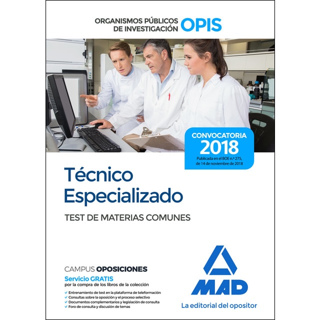 Técnico especializado de los organismos públicos de investigación. Test de materias comunes.pdf
