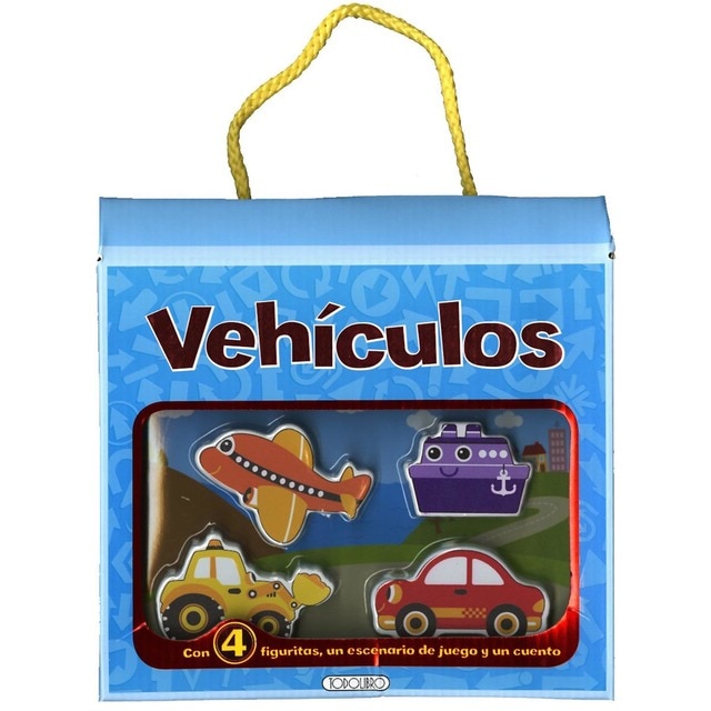 Vehiculos (Con 4 figuritas, un escenario de juego y un cuento)