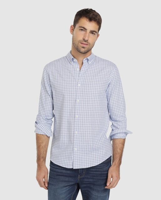 camisa viyela hombre