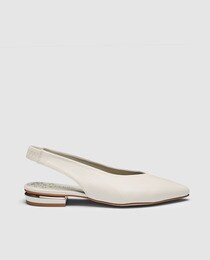 Sapatos rasos de mulher Pedro Miralles tipo mules em pele brancos