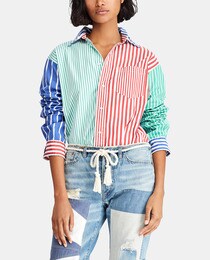 ralph lauren multi coloured striped shirt