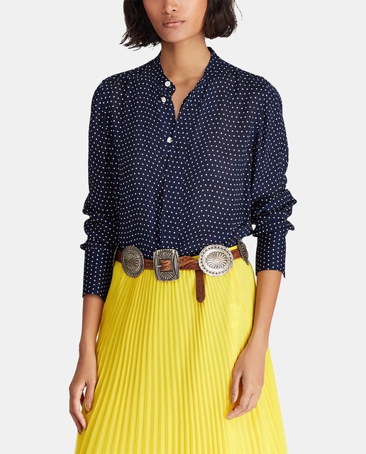 polo ralph lauren polka dot shirt