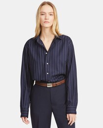 Camisa de mulher Polo Ralph Lauren às riscas e com manga comprida