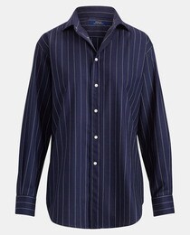 Camisa de mulher Polo Ralph Lauren às riscas e com manga comprida