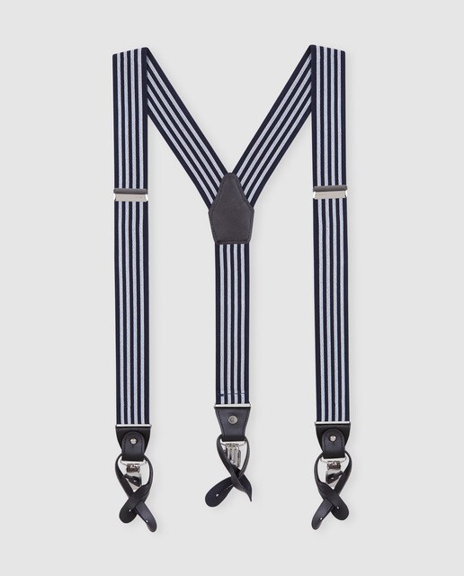 Alças Fórmula Joven azul-marinho às riscas