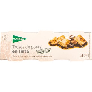 EL CORTE INGLES trozos de potas en tinta pack 3 lata 59 g neto escurrido