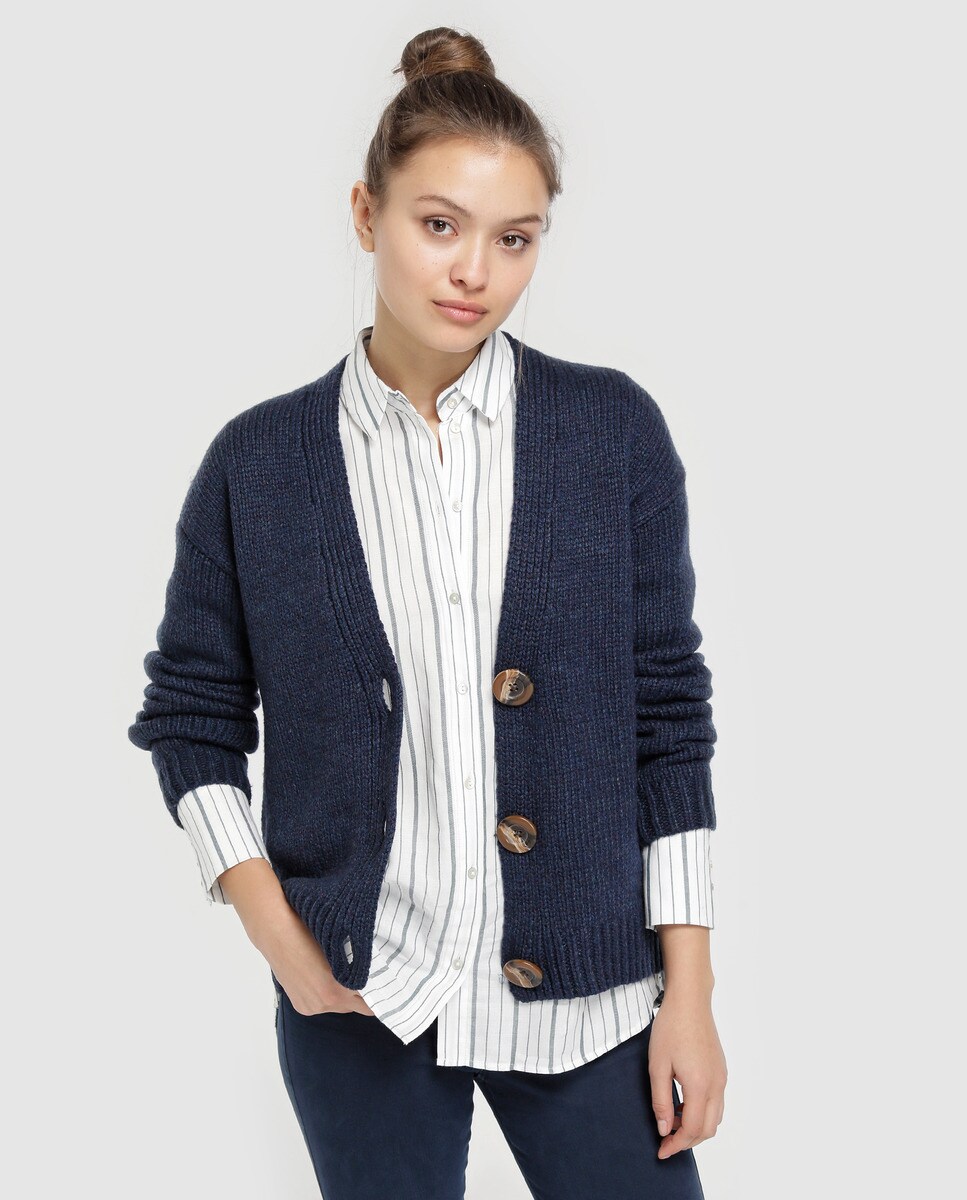 Esprit women's navy blue cardigan with buttons · Fashion · El Corte Inglés