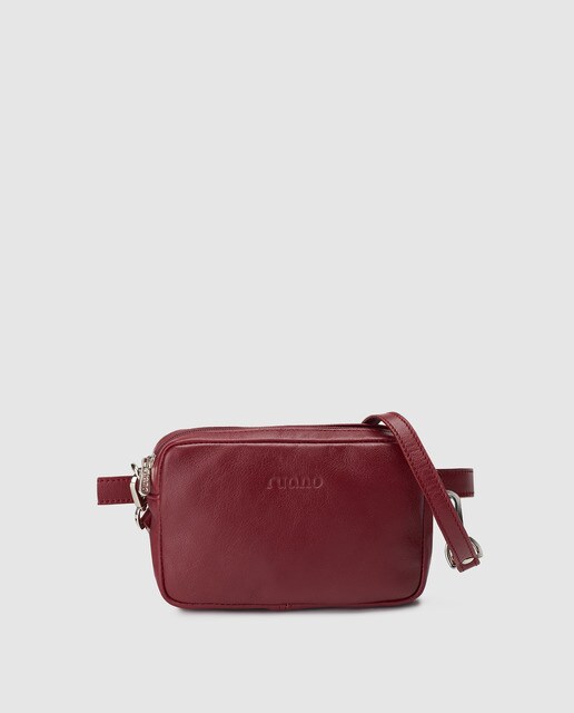 burgundy leather cross body bag