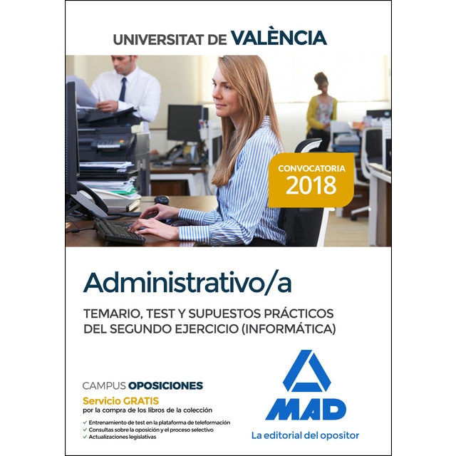 Administrativo de la universitat de valència. Temario, test y supuestos prácticos del segundo ejercicio.pdf