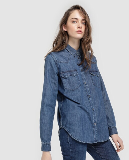 armani exchange denim shirt