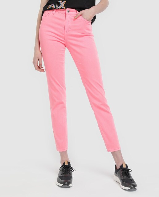 pink skinny trousers