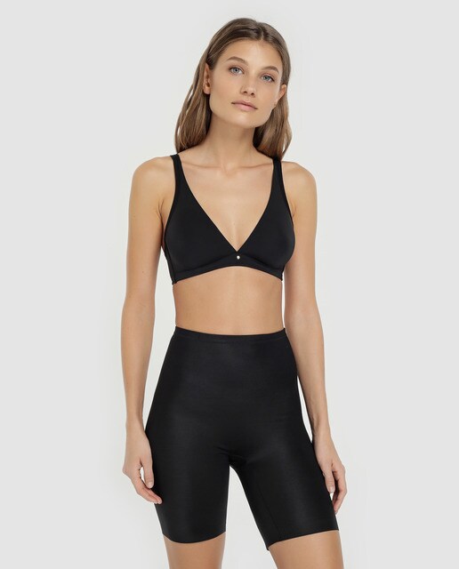 Bermuda adelgaçante Becca Extra High Cotton Triumph preta