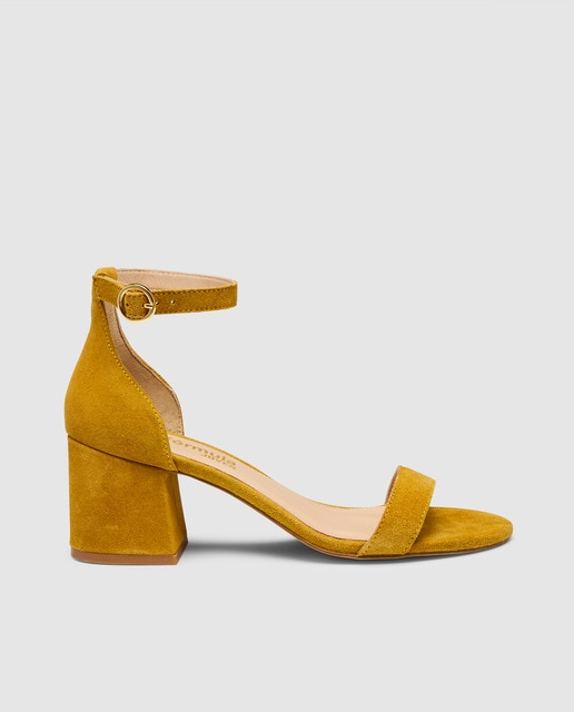 Fórmula Joven - Sandalias De Tacón De Mujer De Piel En Color Mostaza a un  precio más barato - Shoptize