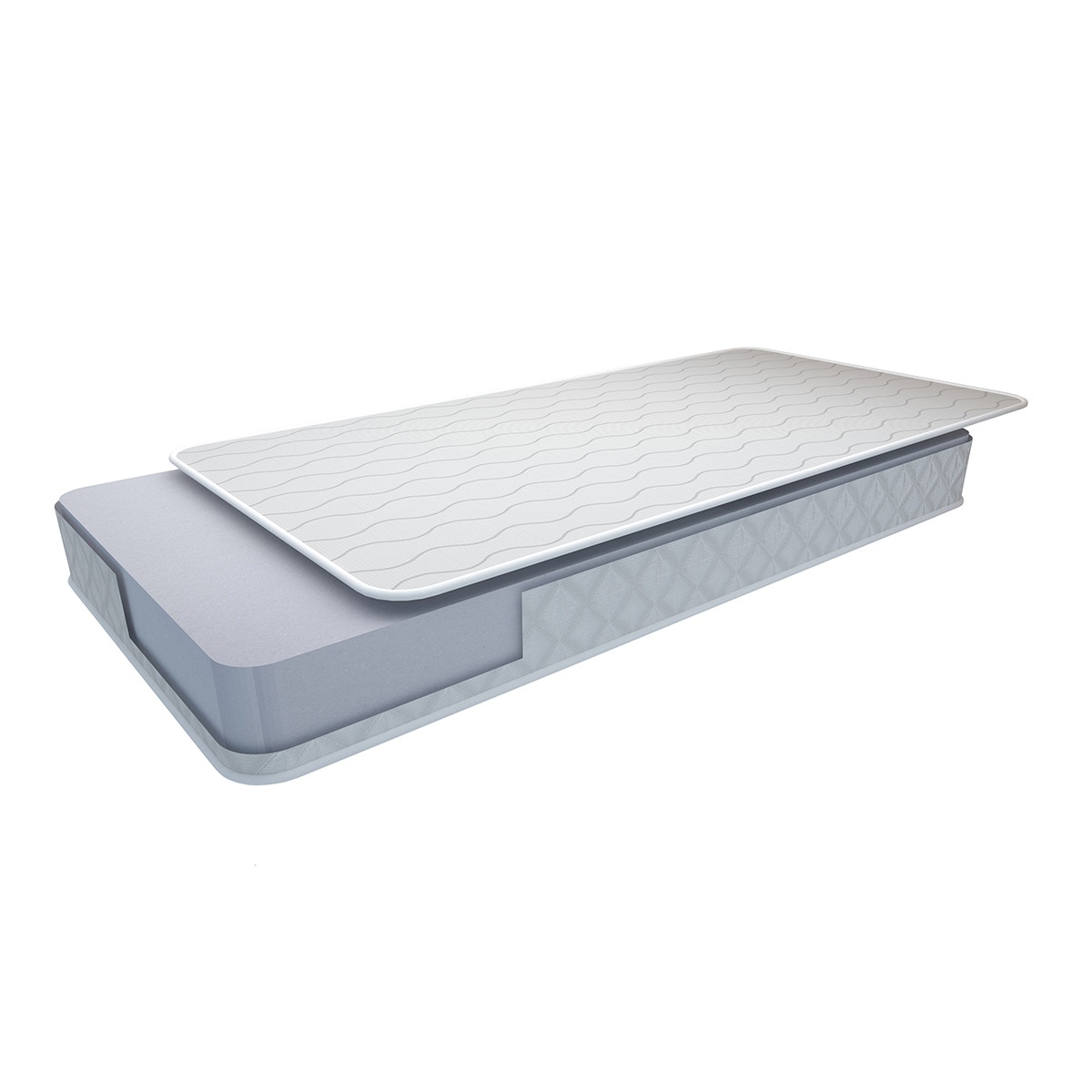 Colchão para Berço acolchoado branco Branco-2