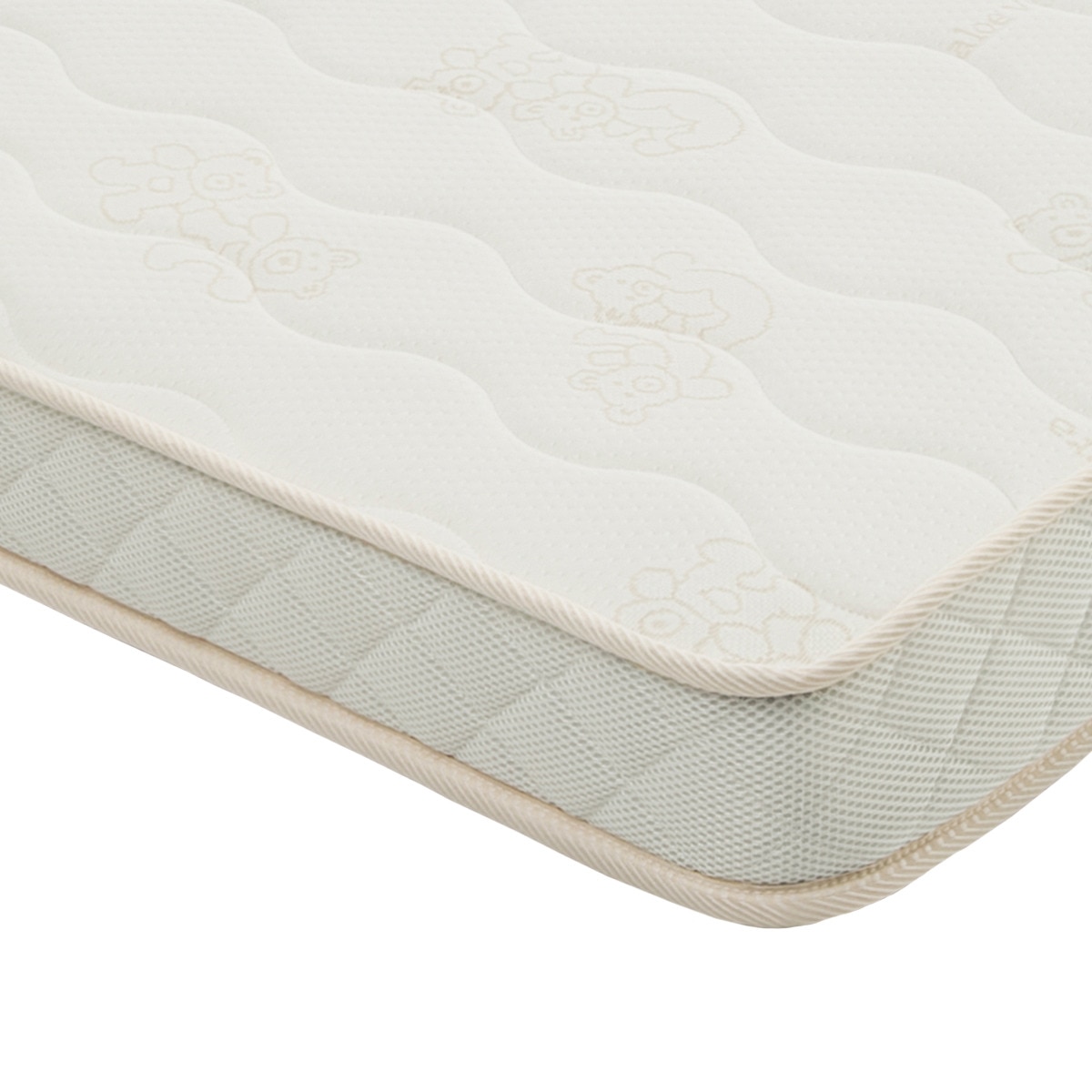 Colchão para Berço acolchoado branco Branco-3