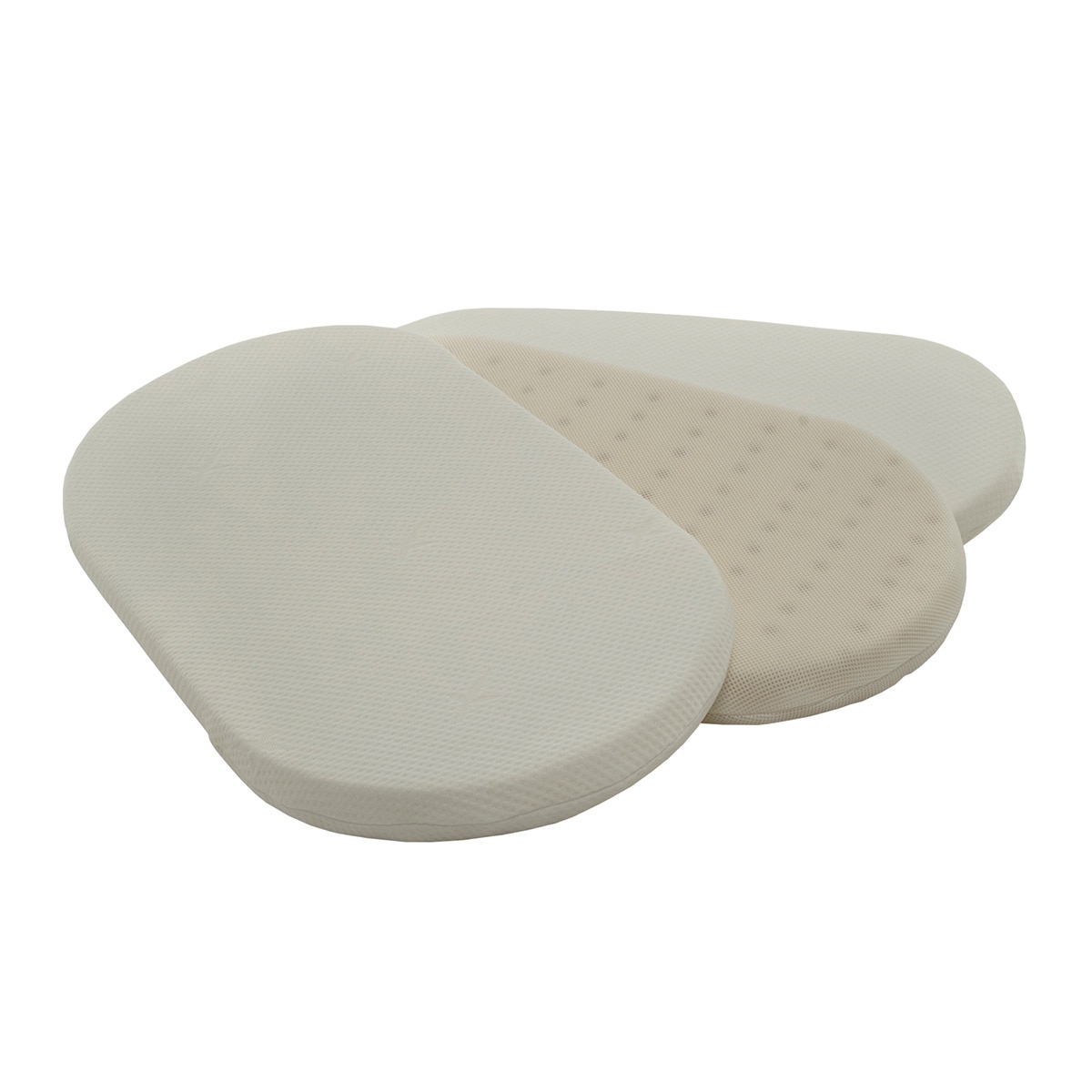 Colchão para Mini-berço de espuma oval branco Branco-2