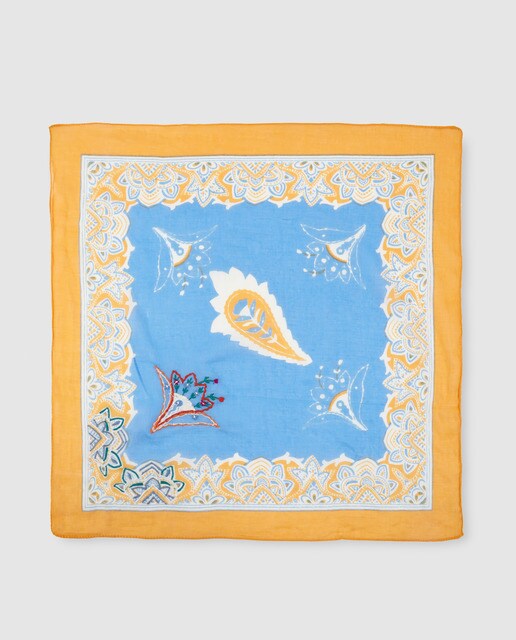 Bandana de niña Brotes con bordado étnico