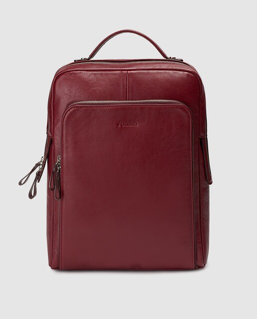 burgundy backpack women's