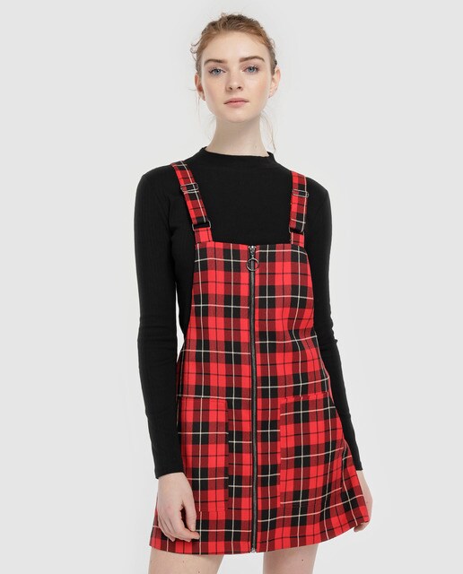 zip dungaree dress