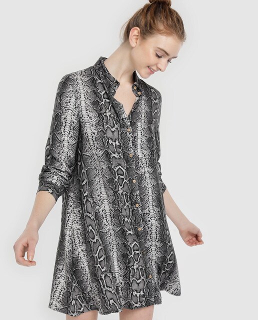 Easy Wear women's snakeskin shirt dress 
