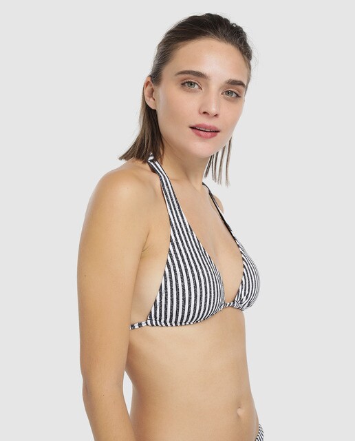 Halter Rayas Top Bikini De QsxhrdCtB
