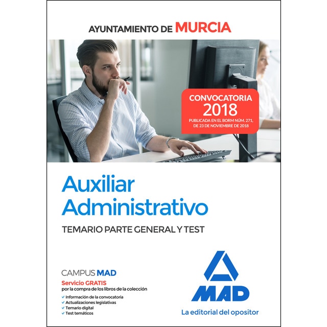 Auxiliar administrativo del ayuntamiento de murcia. Temario parte general y test.pdf