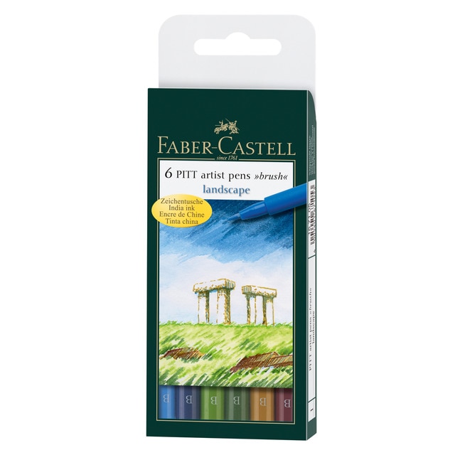 Estuche 6 Rotuladores PITT Artist Pen Paisajes Faber-Castell