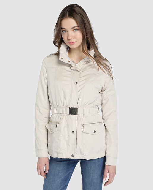 Parka Bolso · Moda Tintoretto Con De Corta Mujer El y0mnv8wON
