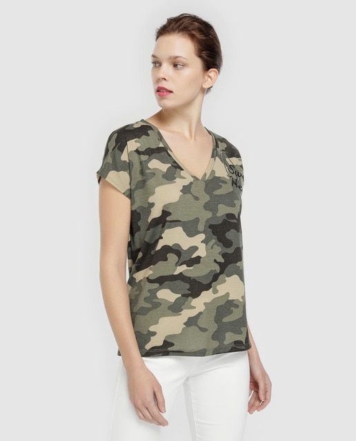 military print shirt