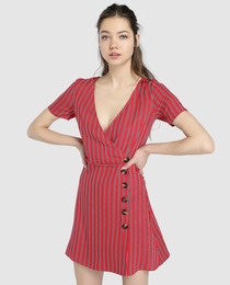 wrap dress with buttons