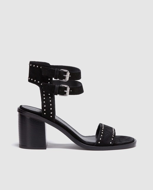 Sandalias Con De Janetamp; Tachas Piel Adorno Tacón UzVpMS