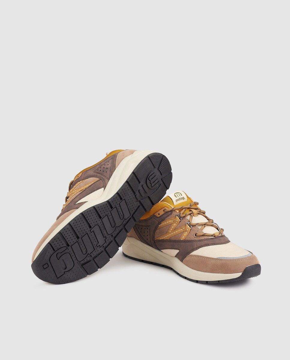 Zapatillas Deportivas De Hombre Topo Color Detalles Mustang Contraste Con A WD2EHI9