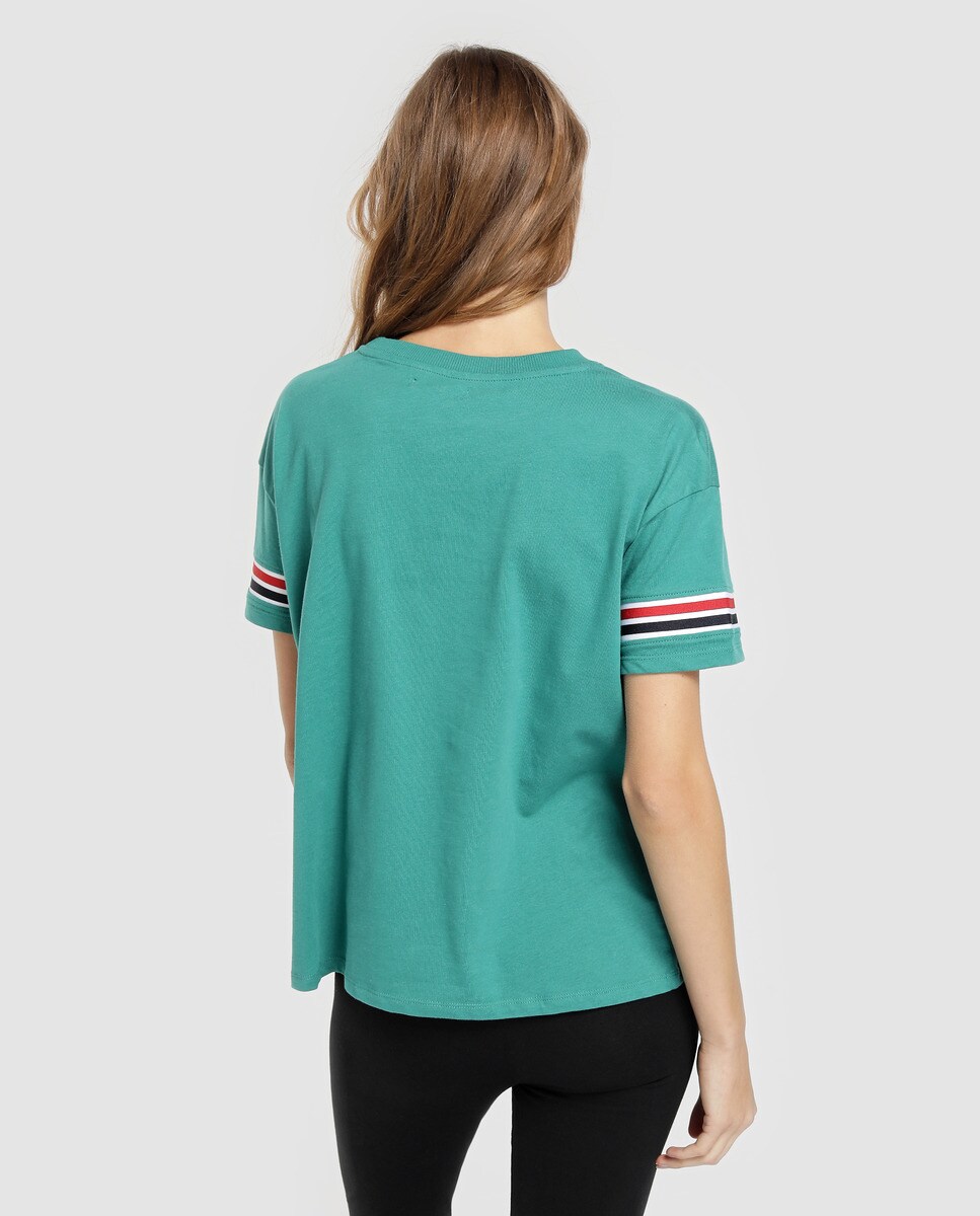 Rayas Mujer De Camiseta Con Coast Y Green Mensaje EBoCxdreWQ