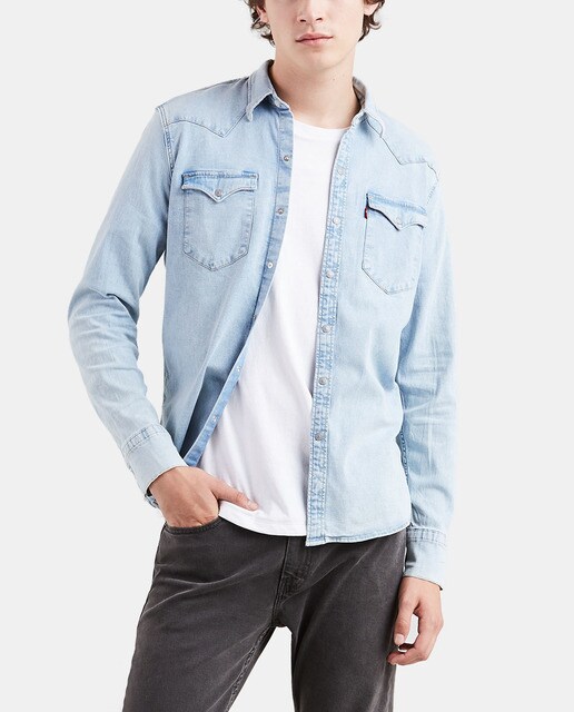 Claro Levi´s Camisa De Vaquera Hombre Azul Lisa qSjLMUzVGp