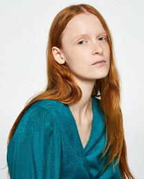 Vestido midi de mulher Sfera com folhos