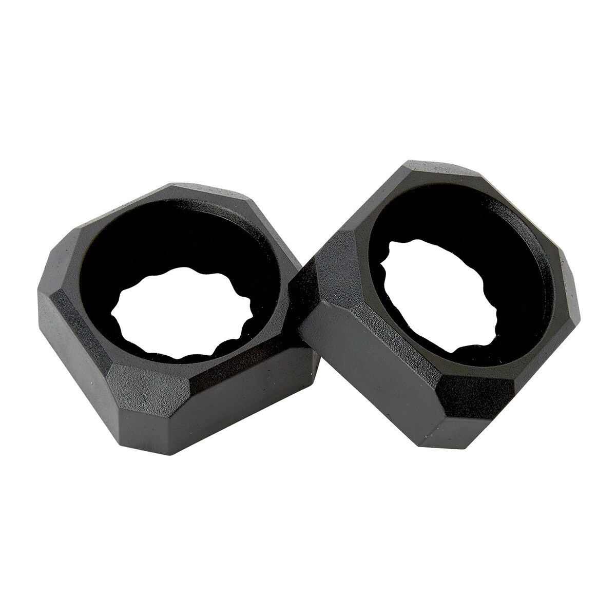El Corte Ingls Pop Set of 2 Non-drip Rings, Blacks.