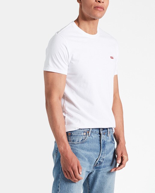 camiseta levis blanca hombre