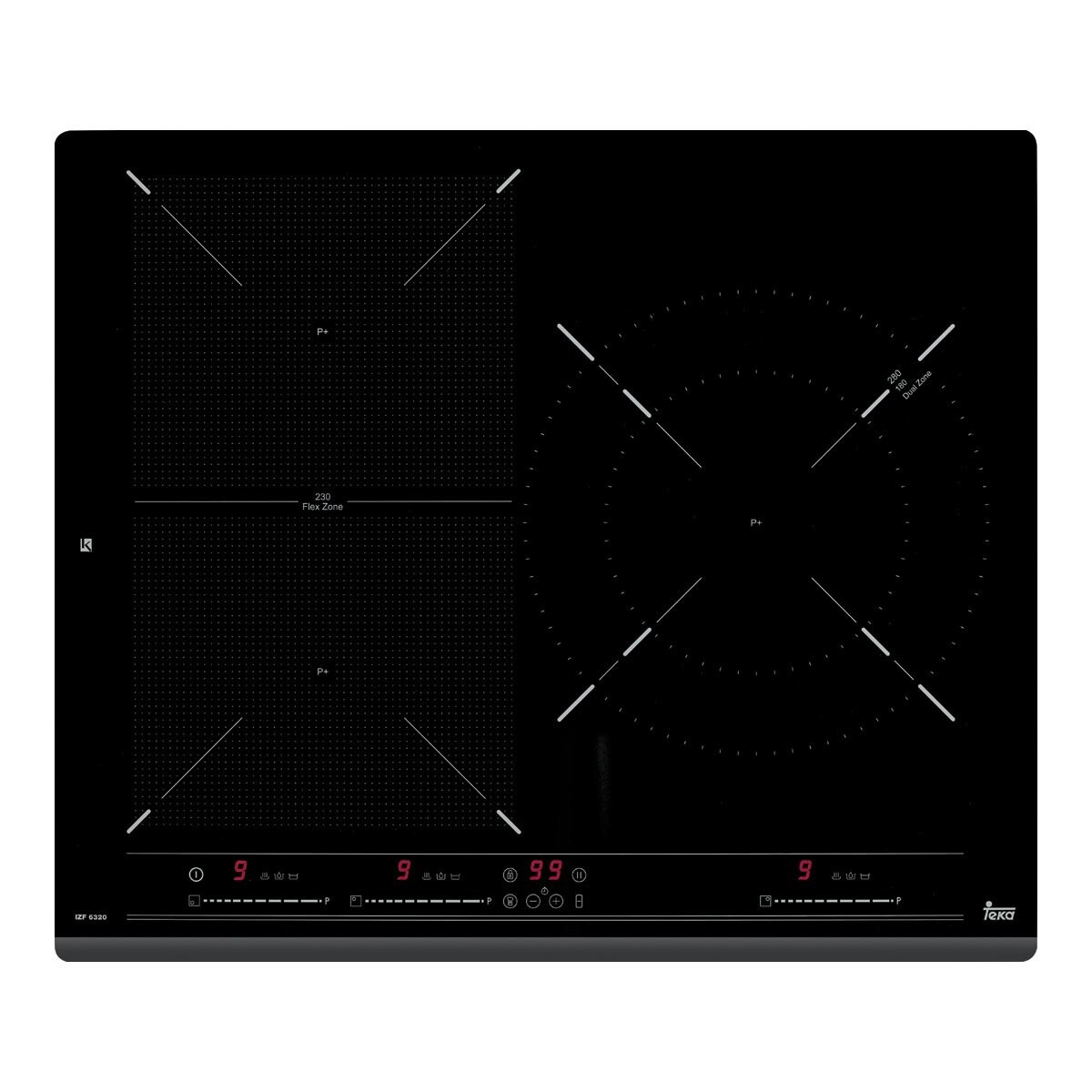 Placa de inducción Teka Space IZF PRO 6320 con zona Flex combinada